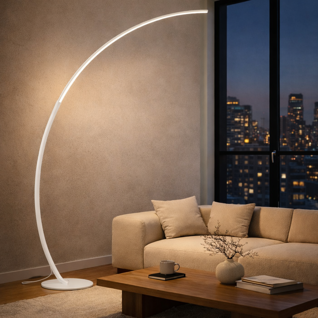 Dimmable LED Arc Floor Lamp