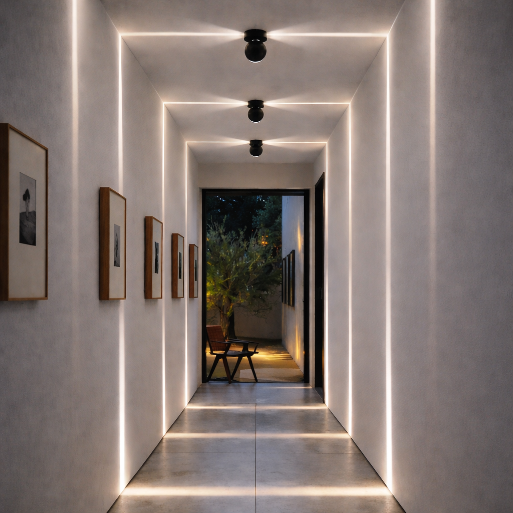 White Aluminum 360° Rotating LED Spotlight