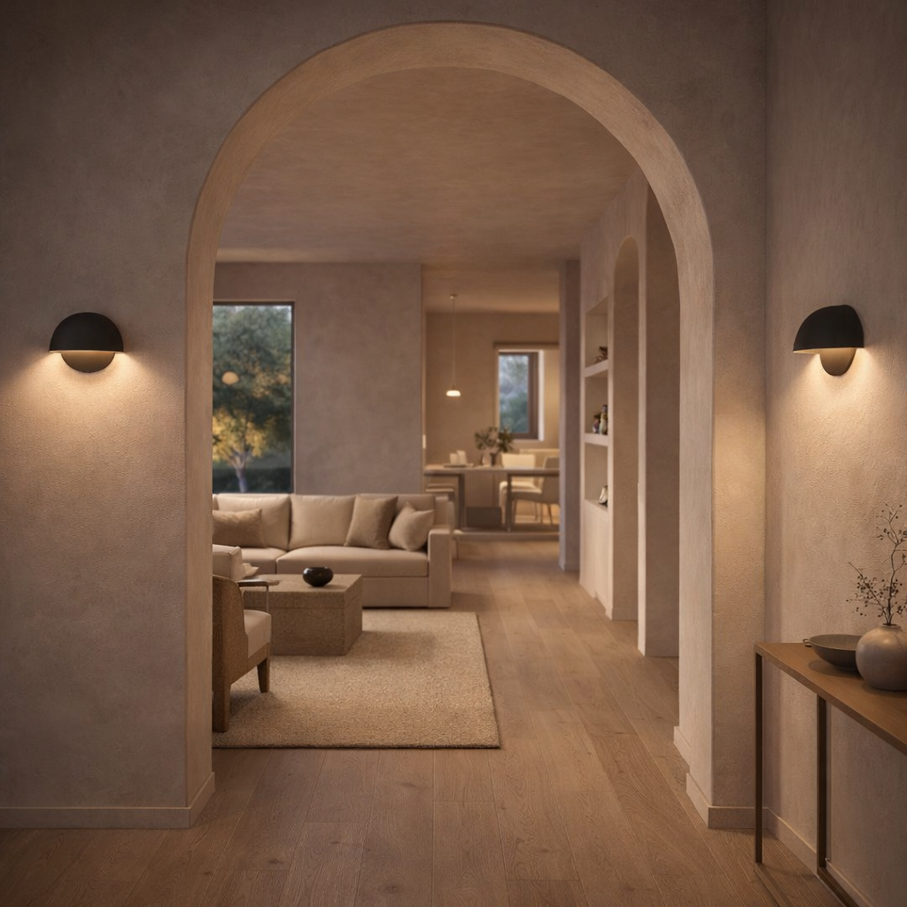 LED Wall Light Modern Outdoor Indoor Black White