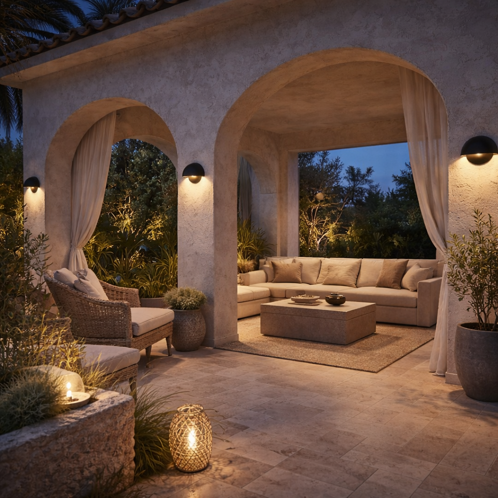 LED Wall Light Modern Outdoor Indoor Black White