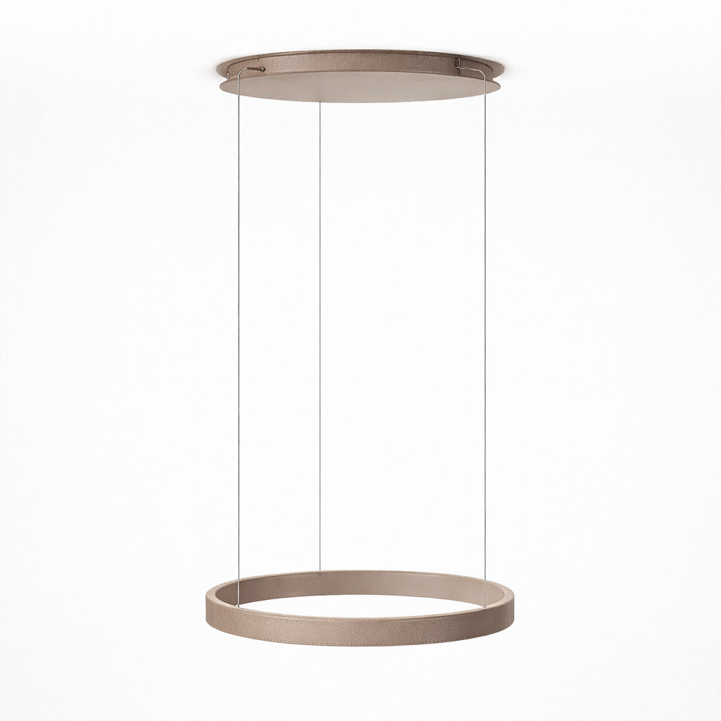 Round LED Pendant Light Dimmable Color Temperature Adjustable Black