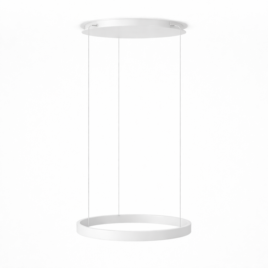 Round LED Pendant Light Dimmable Color Temperature Adjustable Black