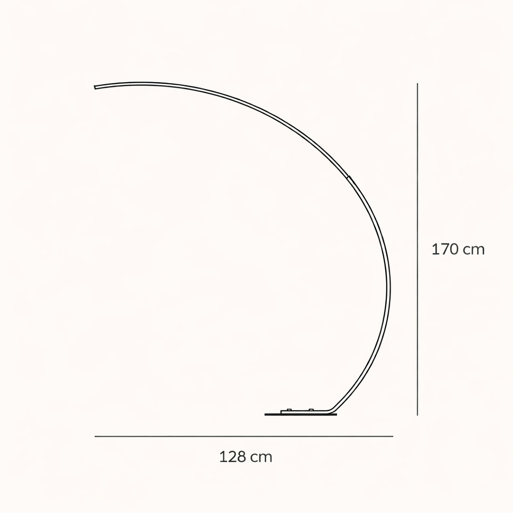 Dimmable LED Arc Floor Lamp