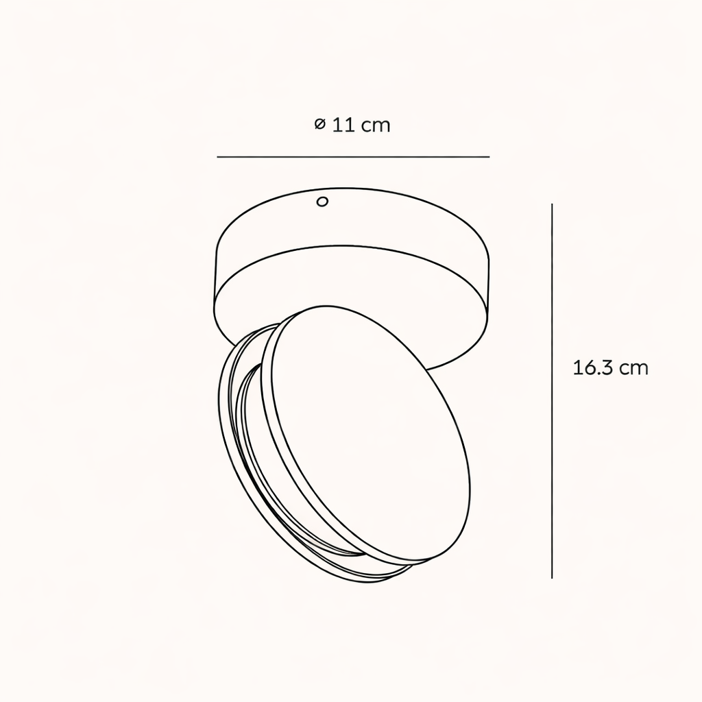White Aluminum 360° Rotating LED Spotlight