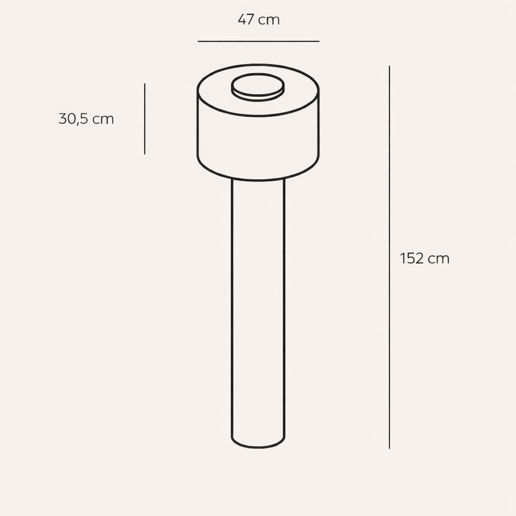 Metal Floor Lamp with Drum Shade