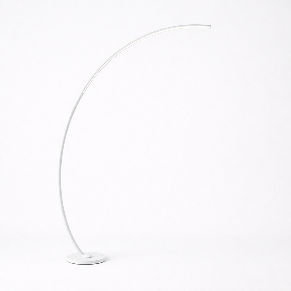 Floor Lamp Black LED Arc Design