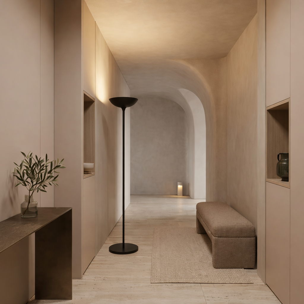 Modern Floor Lamp Black Metal