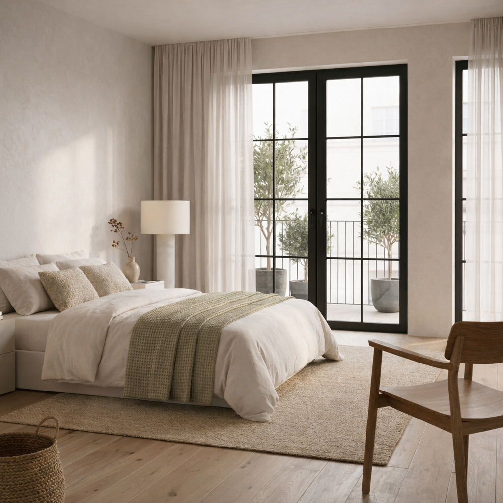 Cream Floor Lamp Modern Metal Design