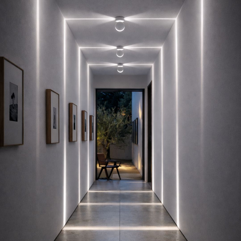 White Aluminum 360° Rotating LED Spotlight