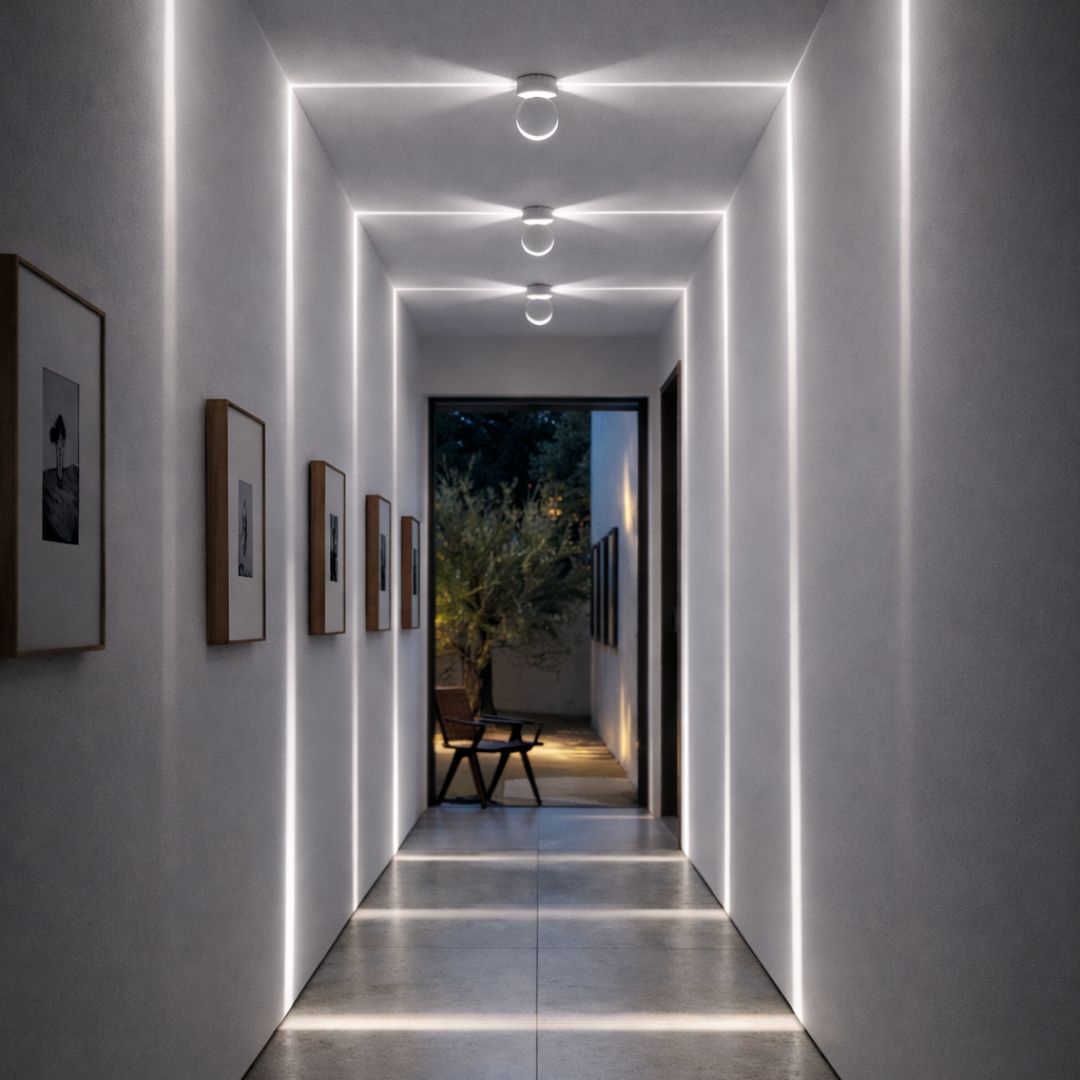 LED Ceiling Light White Aluminum 360 Rotating Spotlight