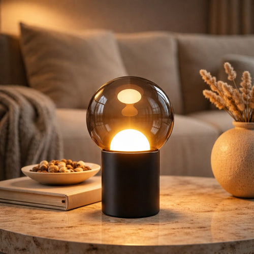 Black Chrome Modern LED Table Lamp