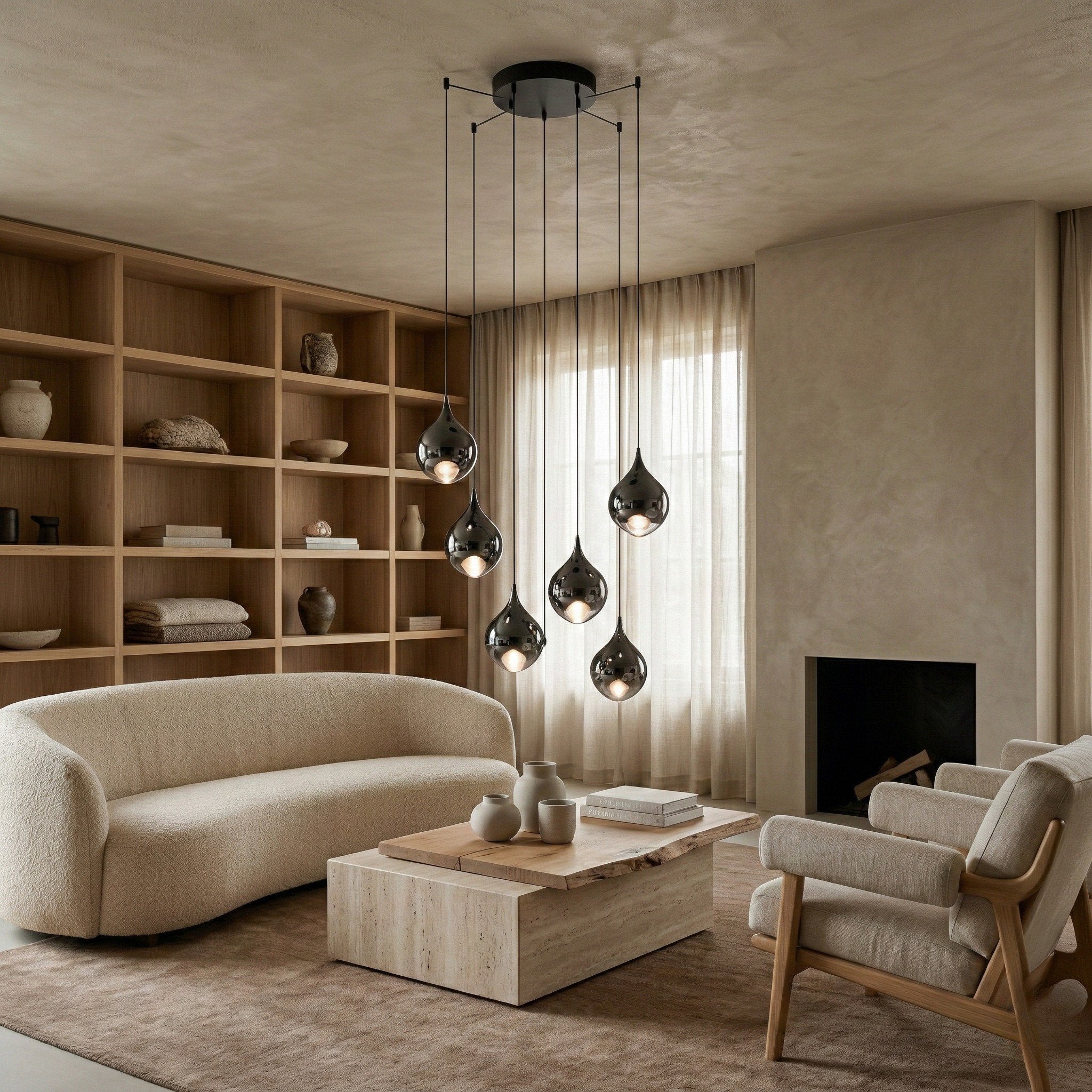 Glass Pendant Light Chandelier Dining Room