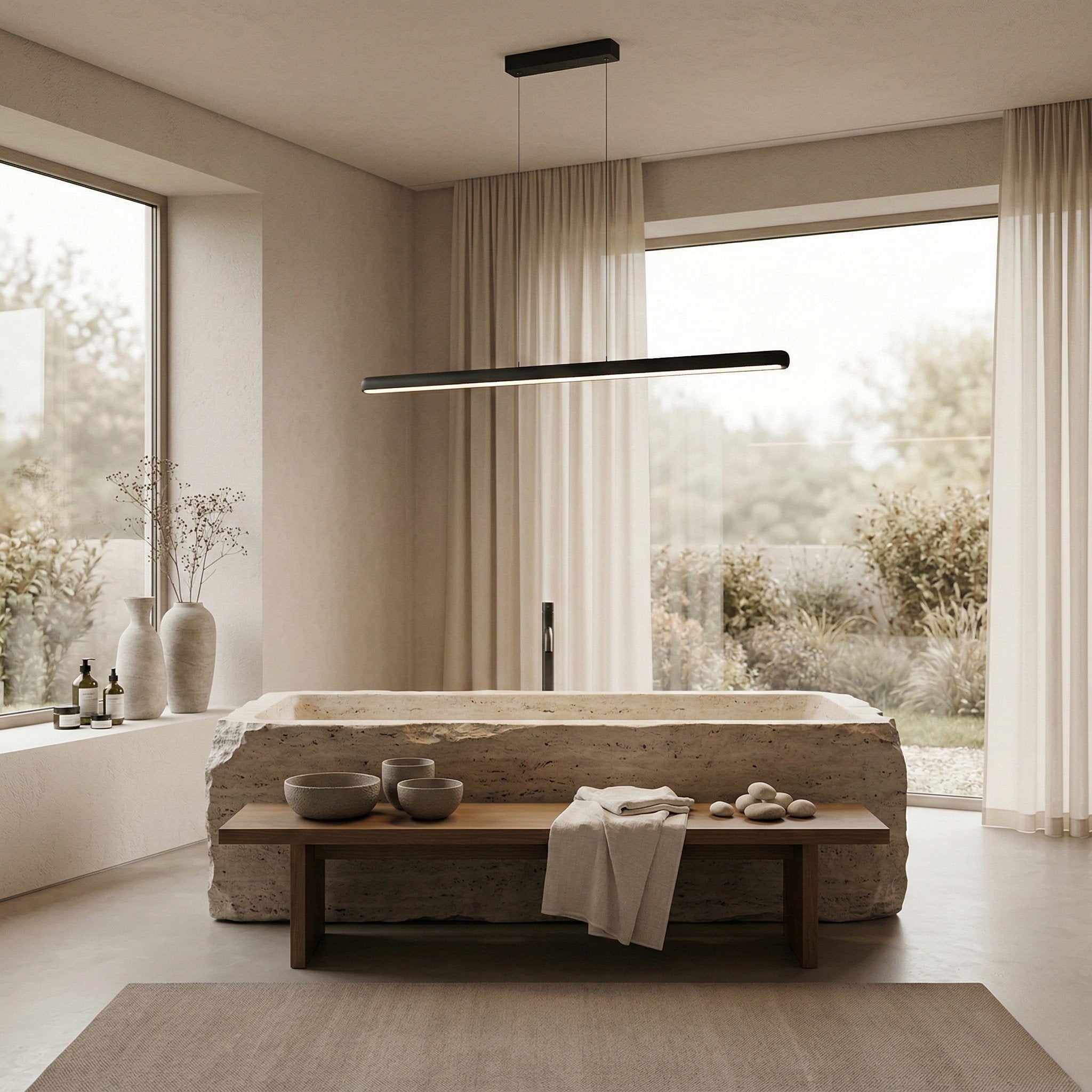 Black White Ceiling Light Fixture Modern