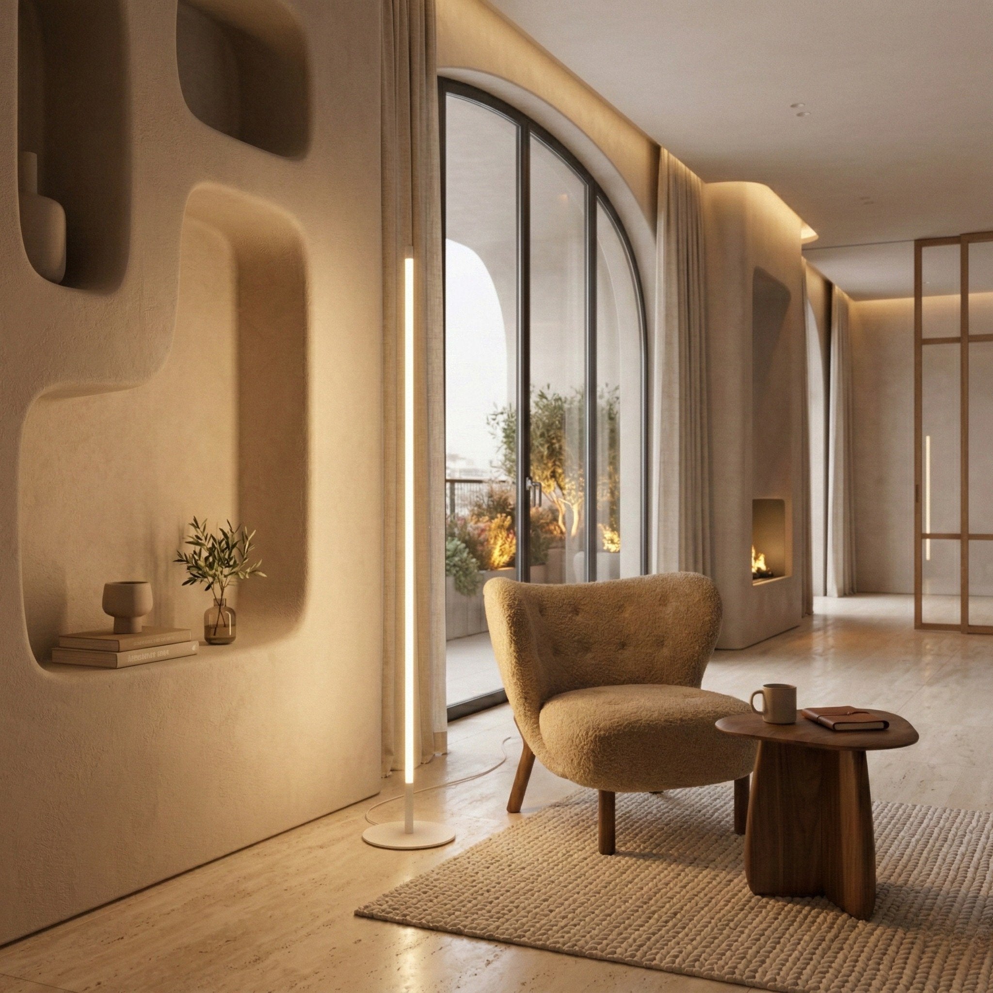Remote-Controlled Dimmable LED Floor Lamp