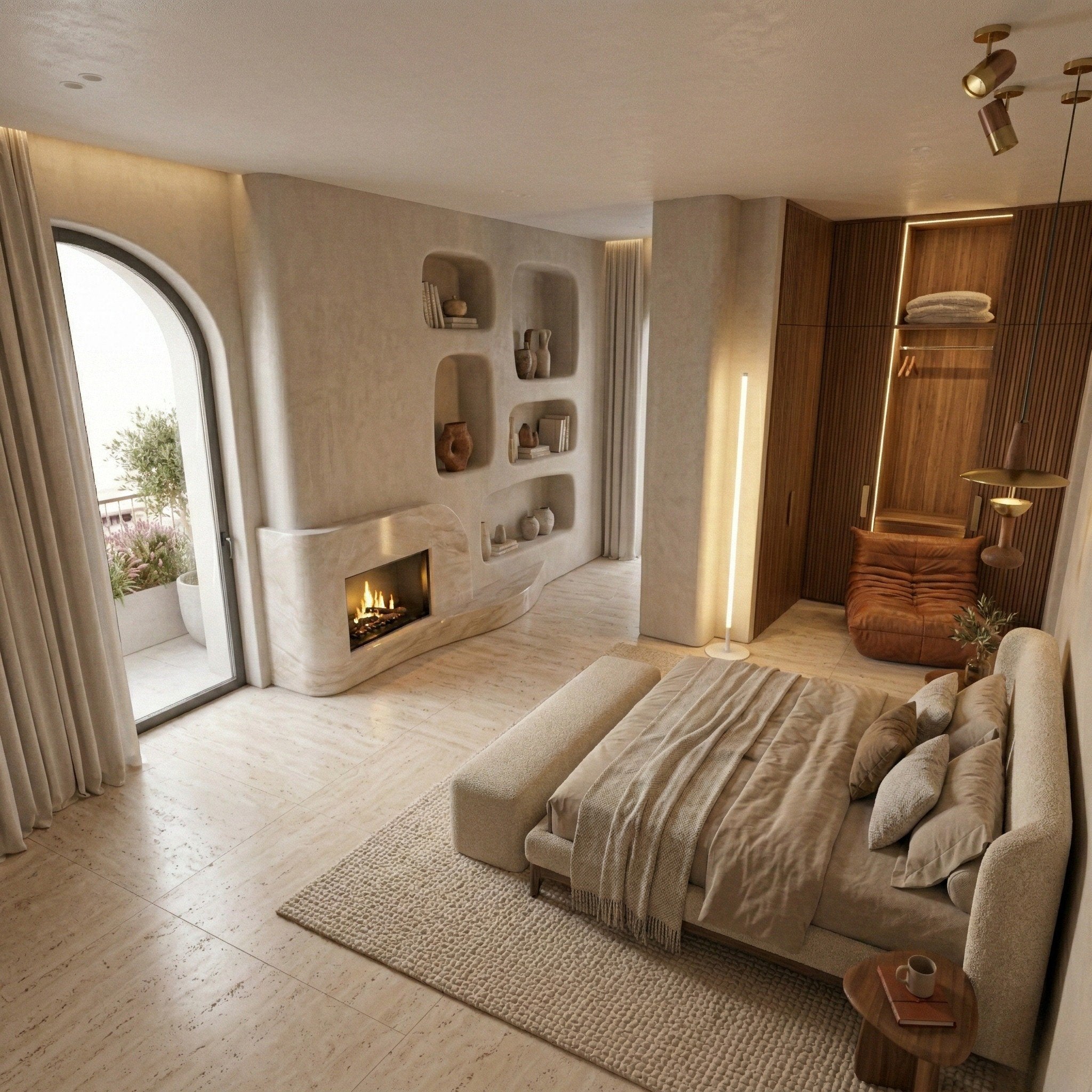 Remote-Controlled Dimmable LED Floor Lamp