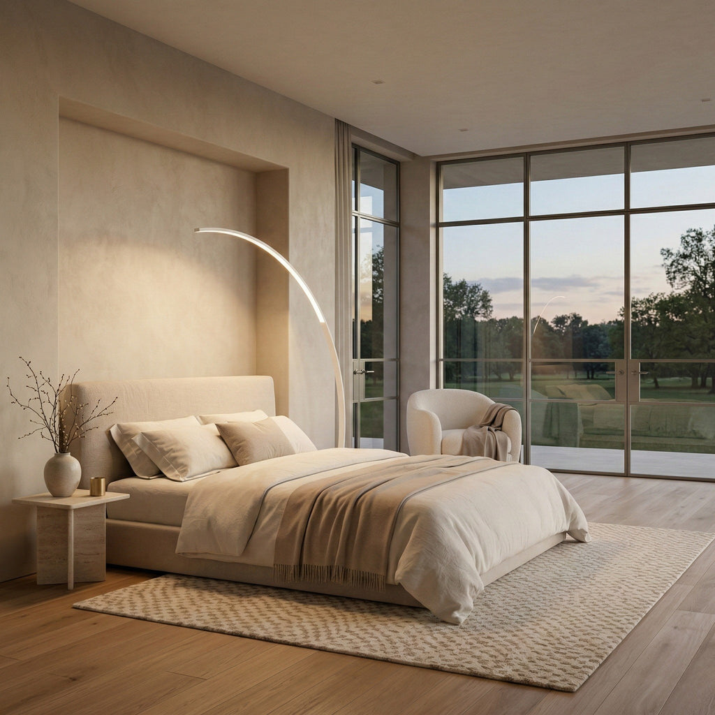 Dimmable LED Arc Floor Lamp