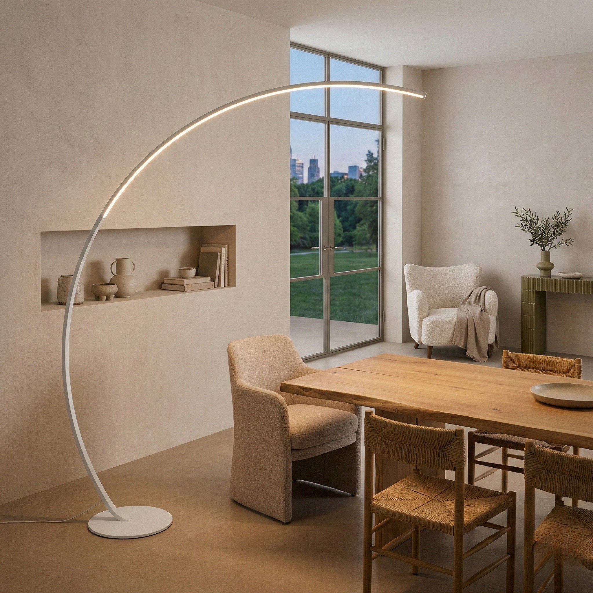 Dimmable LED Arc Floor Lamp