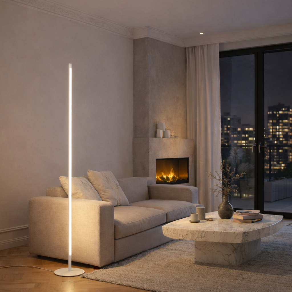 Remote-Controlled Dimmable LED Floor Lamp