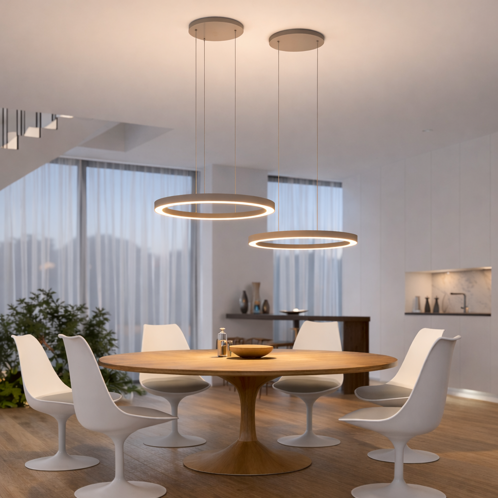 Round Ring LED Pendant with Stepless Dimming