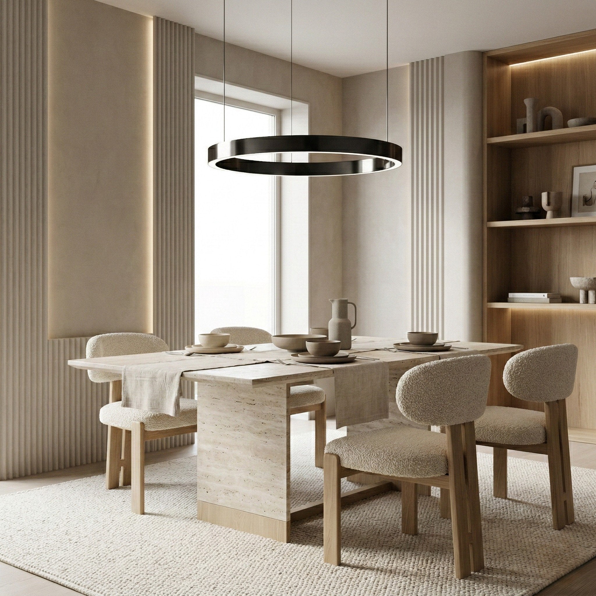 Round Ring LED Pendant with Stepless Dimming