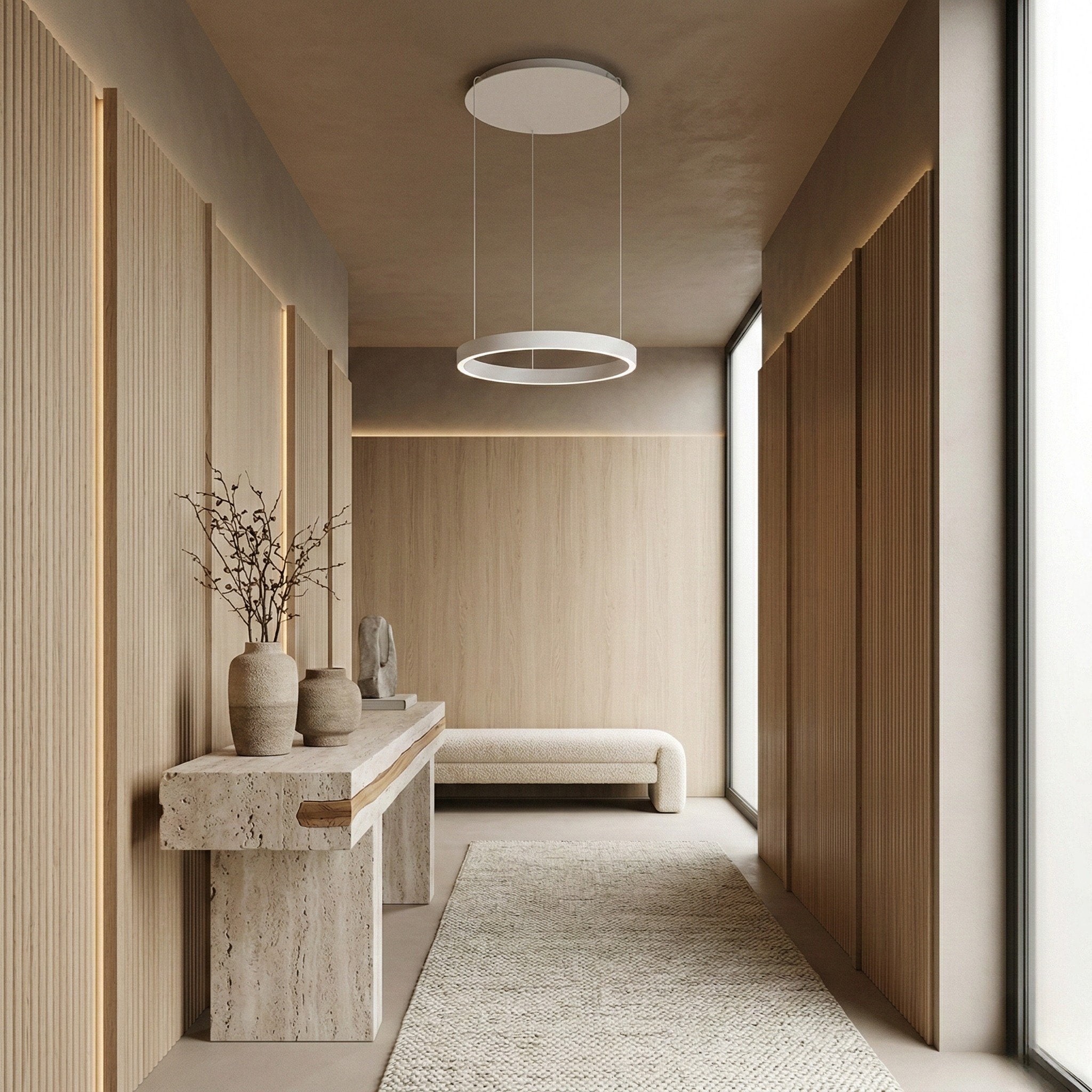 Round Ring LED Pendant with Stepless Dimming