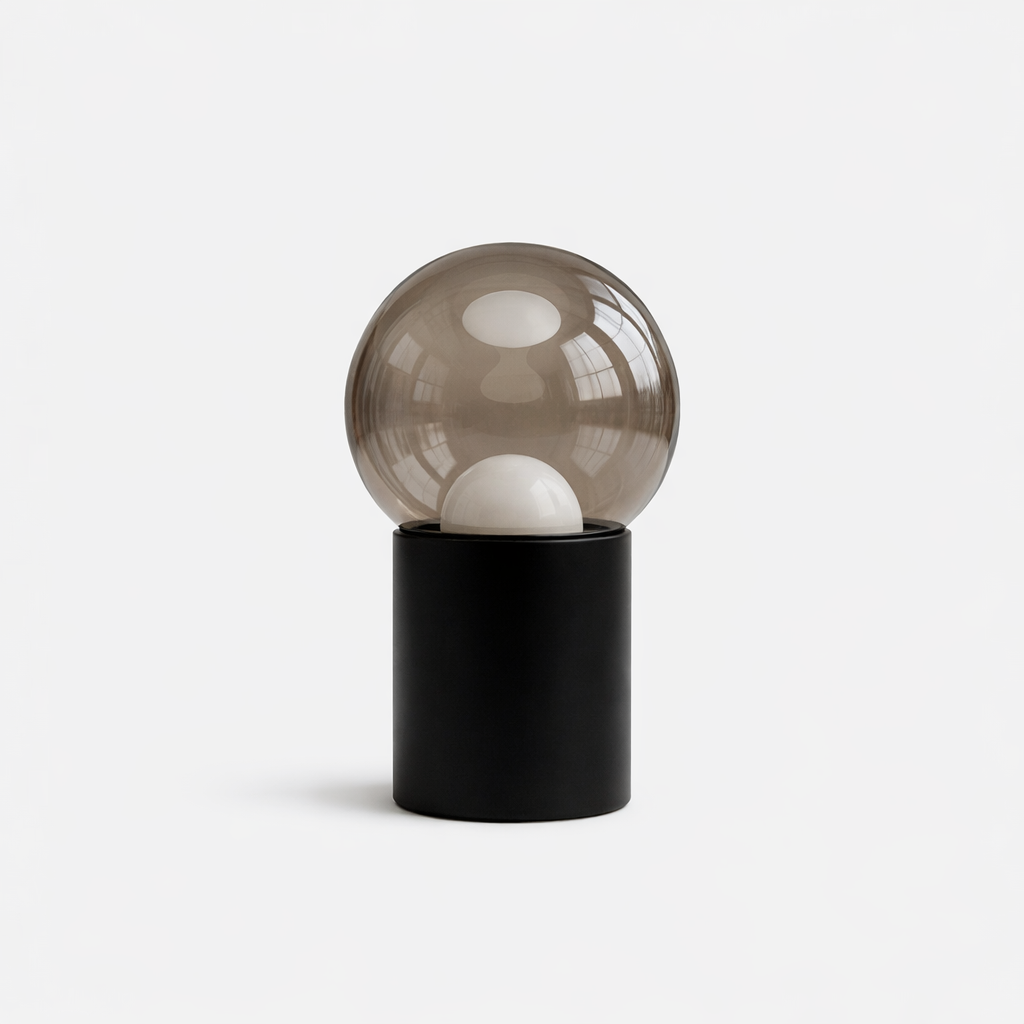 Black Chrome Modern LED Table Lamp